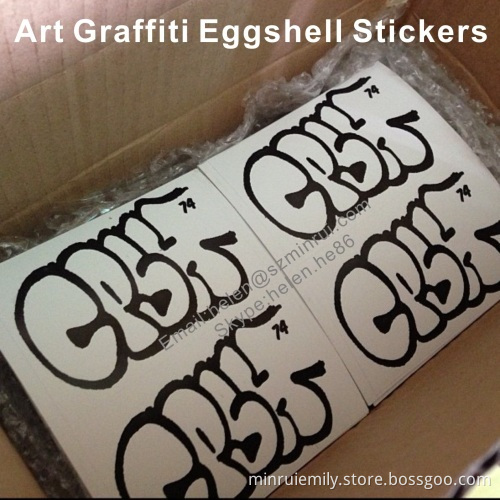 Hot Sale High Quality Art Graffiti Eggshell Sticker Customize